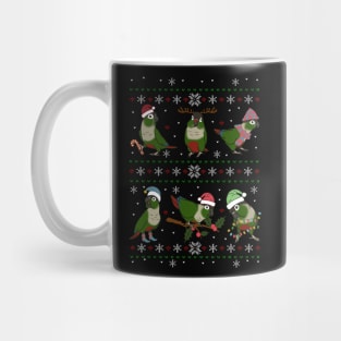 Green Cheeked Conure Ugly Christmas Mug